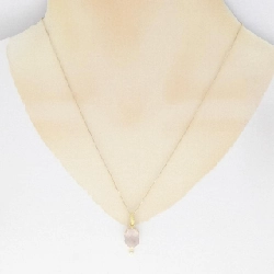 K18YG Dây chuyền đá hồng quartz 3.46CT - Hàng hiệu Authentic 860782