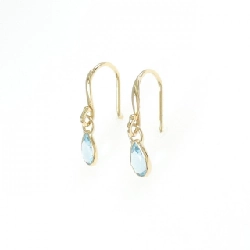 K18YG Bông tai thủy tinh - Hàng hiệu Authentic 875469