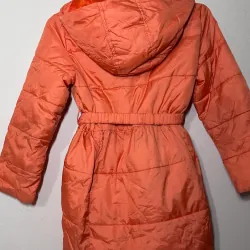 Áo khoác nữ dáng dài màu cam ,Size 7-10Y