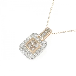 K18PG/PT950 Dây chuyền kim cương 0.40CT - Hàng hiệu Chính hãng 858130