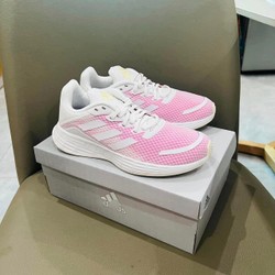 Giày thể thao siêu nhẹ adidas nữ size 36 chính hãng màu trắng hồng nhạt