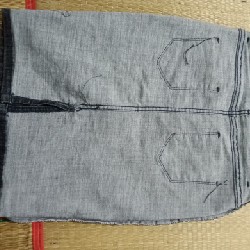 Váy ôm jeans nữ màu xám size L 48676