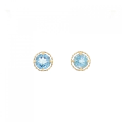 K18YG Blue Topaz Bông tai - Hàng hiệu Chính hãng