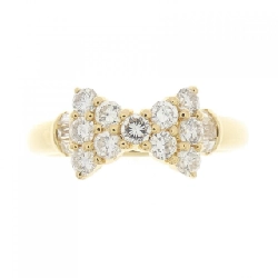 Nhẫn kim cương K18YG hình ruy băng 0.55CT 673583