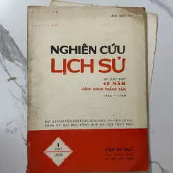 Nghiên cứu Lịch sử (Số 4/1990): 45 năm Cách mạng Tháng Tám – Viện Sử học