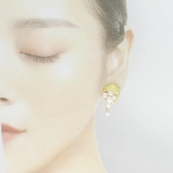 K18YG Bông tai ngọc trai Akoya - Hàng hiệu Authentic 874502