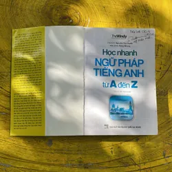 HỌC NHANH NGỮ PHÁP TIẾNG ANH TỪ A ĐẾN Z- NGUYỄN THU HUYỀN 696127