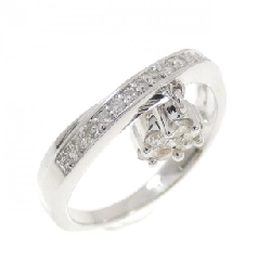 Nhẫn kim cương hoa K18WG 0.30CT