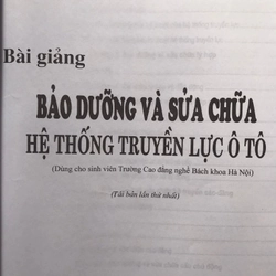 BẢO DƯỠNG VÀ SỬA CHỮA HỆ THỐNG TRUYỀN LỰC Ô TÔ 474838