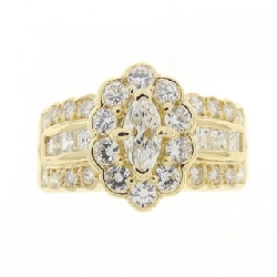 Nhẫn kim cương K18YG 0.14CT 671037