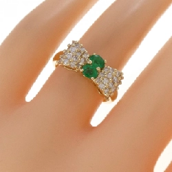 Nhẫn ngọc lục bảo K18YG hình ruy băng 0.37CT - Hàng hiệu Authentic 850498