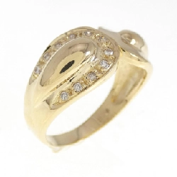 Nhẫn kim cương K18YG 0.08CT