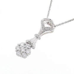 K18WG Hoa Kim Cương Dây Chuyền 0.18CT - Hàng hiệu Chính hãng 860837