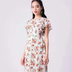 Đầm dạo phố K & K, size L, hoa nhí xinh xắn