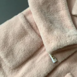 Áo khoác lông da lộn bên trong màu hồng cam nhạt 927061