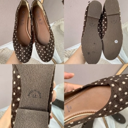 [Like new] Giày bệt nữ O•G•A made in Japan - size 37.5-38 - Chấm bi hot trend 500267