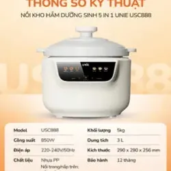 UNIE USC888 – Nồi kho hầm dưỡng sinh chuẩn bếp Việt 761580