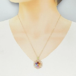 K18PG Mặt dây chuyền đá màu - Hàng hiệu Chính hãng 857952