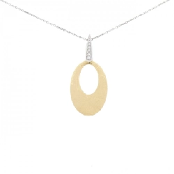 Dây chuyền kim cương K18YG/K18WG 0.15CT - Hàng hiệu Chính hãng