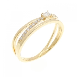 【Sản phẩm mới】Nhẫn kim cương K18YG 0.15CT