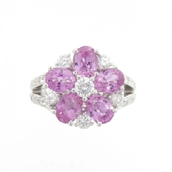 Nhẫn Sapphire Hoa K18WG - Hàng hiệu Chính hãng 852459