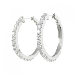 PT900 Bông tai kim cương 0.800CT - Hàng hiệu Authentic