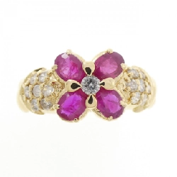 Nhẫn Ruby Hoa K18YG 0.87CT - Hàng hiệu Chính hãng 853042