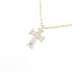 K18YG Dây chuyền kim cương chéo 0.12CT - Hàng hiệu chính hãng 862250