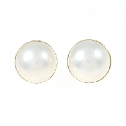 K18YG Mabe Pearl Earrings - Hàng hiệu Authentic