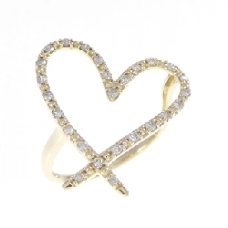 Nhẫn kim cương hình trái tim K14YG 0.20CT - Hàng hiệu Chính hãng