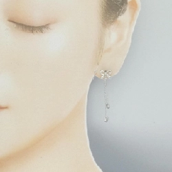 K14WG Nơ×Trái tim Bông tai Kim cương - Hàng hiệu Chính hãng 867855