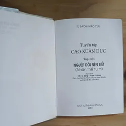 Tuyển Tập Cao Xuân Dục (Tập 1) - Người Đời Nên Biết (Nhân Thế Tu Tri) 737377