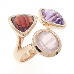 Nhẫn đá màu K18PG - Hàng hiệu Authentic