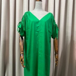 Đầm linen thiết kế rút dây vai thanh lịch size M -L  331983