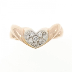 Nhẫn kim cương pavé hình trái tim 750PG/750WG 0.12CT 667489