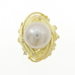 Nhẫn ngọc trai đen K18YG 13.5mm 670178