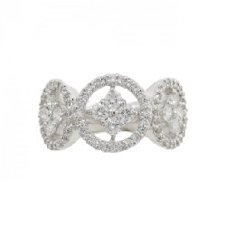 Nhẫn kim cương K18WG hoa 1.10CT 669843