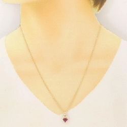 Dây chuyền ruby hình trái tim 750YG/K18YG - Hàng hiệu Authentic 859540