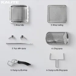 Nồi Chiên Hơi Nước KALITE STEAM FUSION PRO 🌬️ 4in1 – Giòn Ngoài Mọng Trong! 714152