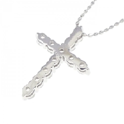 K18WG Dây chuyền kim cương chéo 0.50CT - Hàng hiệu Authentic 858338