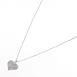 K18WG Dây chuyền kim cương hình trái tim Pavé 0.20CT - Hàng hiệu Chính hãng 859586