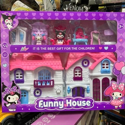 Đồ chơi nhà búp bê Kuromi có đèn và âm thanh 5807 Funny House 302165