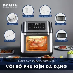 Nồi chiên không dầu KALITE Q10 10 lít, trục xiên quay, nhiều phụ kiện 796479