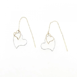 K10YG/K10WG Bông tai hình trái tim - Hàng hiệu Chính hãng 865607