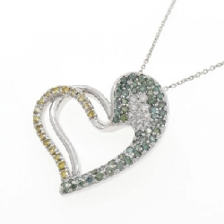 Dây chuyền kim cương hình trái tim 750WG/K18WG 0.18CT - Hàng hiệu Chính hãng 859628