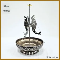 Khay cắm hương vòng, khay xông trầm hương - Đồ thờ Bình An - Decor Phong thuỷ 717637