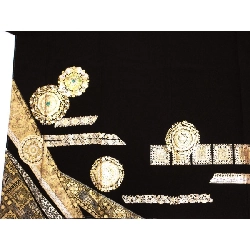 Áo kimono truyền thống với họa tiết vàng và ngọc trai - Hàng hiệu Authentic 878556