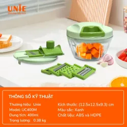 UNIE UC400M – Bộ dụng cụ sơ chế thực phẩm 8in1 tiện lợi