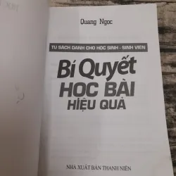 Cẩm nang Học sinh Sinh viên- Bí quyết học bài hiệu quả- TG Quang Ngọc 761963