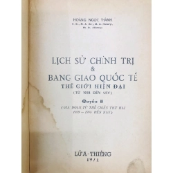 Lịch sử chính trị và bang giao quốc tế thế giới hiện nay - Hoàng Ngọc Thành ( trọn bộ 2 tập ) 126225